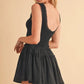 Frill Sleeveless Drop Waist Mini Dress