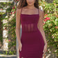 Naomi Corset Gown - Mulberry