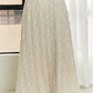 ADORA Elastic Waist Applique Maxi Skirt in Beige