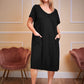 Round Neck Short Sleeve Lounge Dress