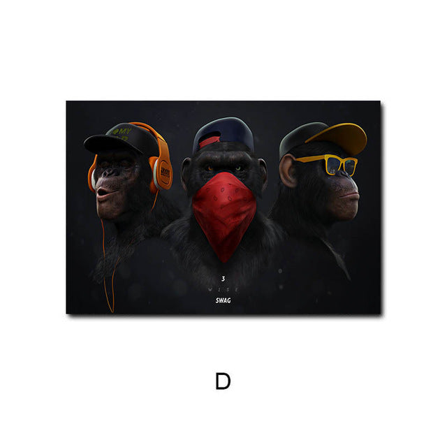 “Hear, Speak, See No Evil” Wall Art