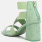 Berries Elastic Strappy Block Heel Sandals