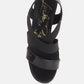 Elastic Straps Block Heel Sandals