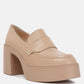 Elspeth Heeled Platform Leather Loafers