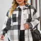 Plaid Button Up Collared Neck Jacket