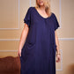 Round Neck Short Sleeve Lounge Dress