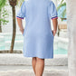 Beau Blue Contrast Striped T Shirt Dress
