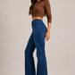 Robin Wide Leg Flare Jean in Dark Wash