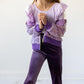 Lavender L/S Flutter Sleeve Leotard