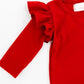Red L/S Flutter Bodysuit