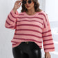 Striped Dropped Shoulder Sweater