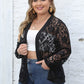 Lace Open Front Cardigan