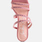 Face Me Studded Spool Heel Multi Strap Sandals