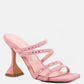 Face Me Studded Spool Heel Multi Strap Sandals