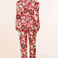 3pc Flower Print Bandeau Top Pants Set