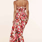 3pc Flower Print Bandeau Top Pants Set