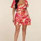 Charming Short Puff Sleeves 2pc Skirt Set