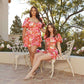 Charming Short Puff Sleeves 2pc Skirt Set