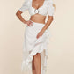 Crop Top 2pc Midi Skirt Set