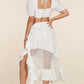 Crop Top 2pc Midi Skirt Set