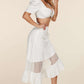 Crop Top 2pc Midi Skirt Set