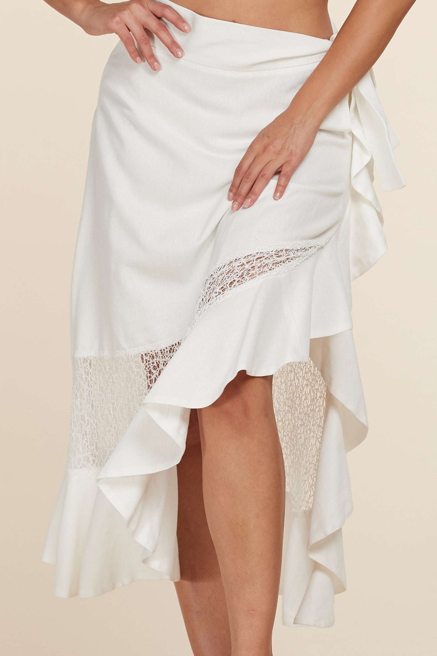 Crop Top 2pc Midi Skirt Set