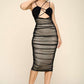 Curve Hugging Bodycon Midi Dress