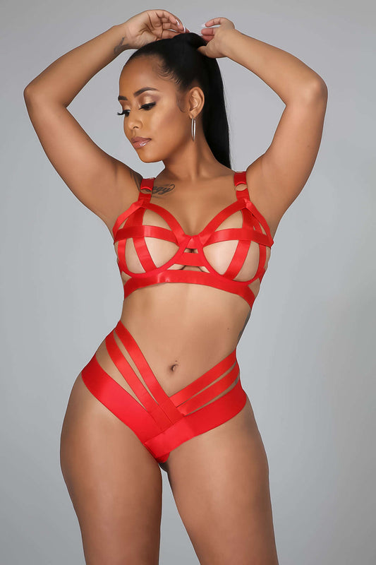 Feeling Sexy Teddy Set - Red