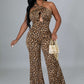 Non Stretch Cheetah Print Jumpsuit