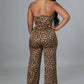 Non Stretch Cheetah Print Jumpsuit