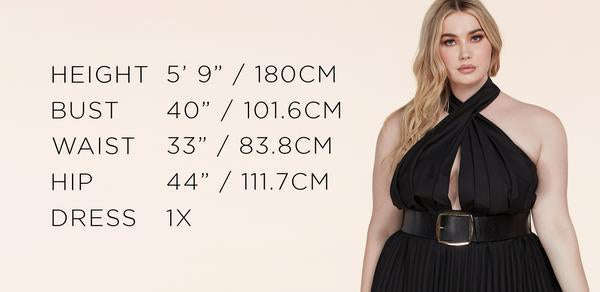 Black Ruffle Plunging V-Neck Fit and Flare Top