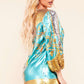 Sequin Pattern Shift Mini Dress - Multi