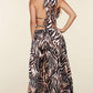 Zebra Print O-ring Maxi Dress
