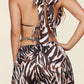 Zebra Print O-ring Maxi Dress