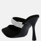 Fauci Diamante Strap Heeled Mules