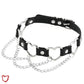 “Chain of Hearts” Faux Leather Heart Chain Choker