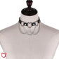 “Chain of Hearts” Faux Leather Heart Chain Choker