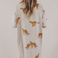 Cheetah Print Side Pockets T Shirt Mini Dress