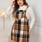 Honey Plaid Wide Strap Overall Dress