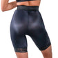 High Waist Light Shaping Bike Short | Satin 4-Way Stretch with Built-In Panty