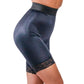 High Waist Light Shaping Bike Short | Satin 4-Way Stretch with Built-In Panty