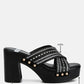 Finley Raffia High Block Heel Clogs