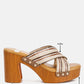 Finley Raffia High Block Heel Clogs