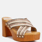 Finley Raffia High Block Heel Clogs