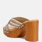 Finley Raffia High Block Heel Clogs