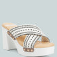 Finley Raffia High Block Heel Clogs