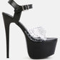 First Date Ultra High Heel Clear Sandals