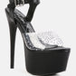 First Date Ultra High Heel Clear Sandals