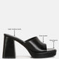 Flexes Flared Block Heel Sandals