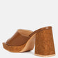 Flexes Flared Block Heel Sandals